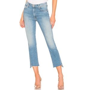 MOTHER Insider Crop Two Step Fray Jeans